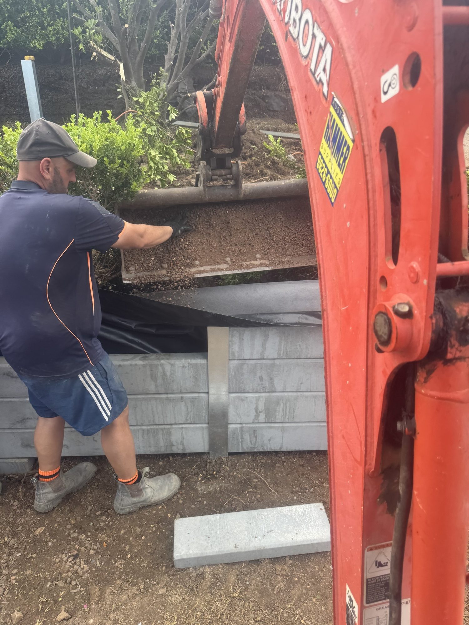 Andrew on site