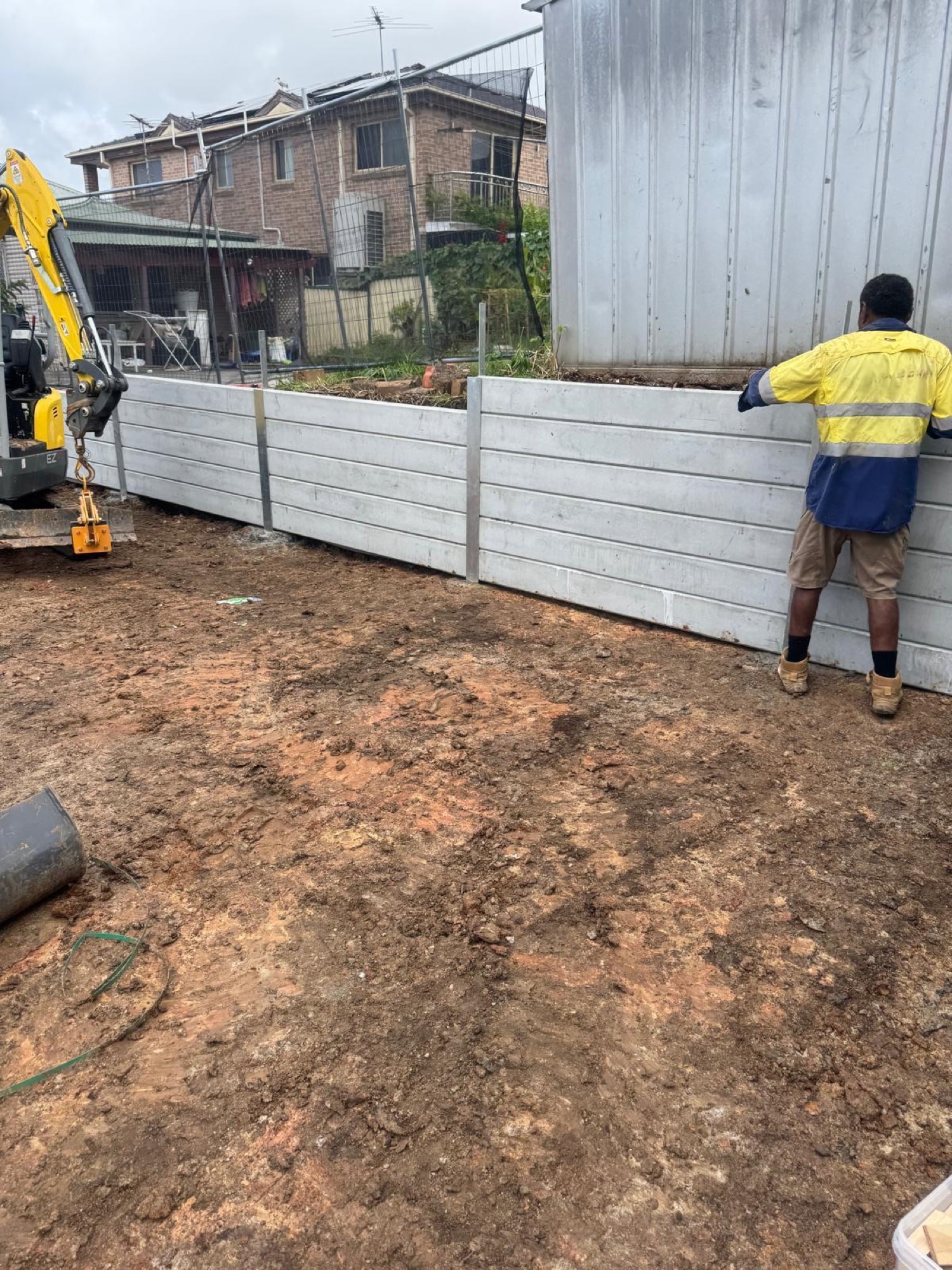 Wall in progress